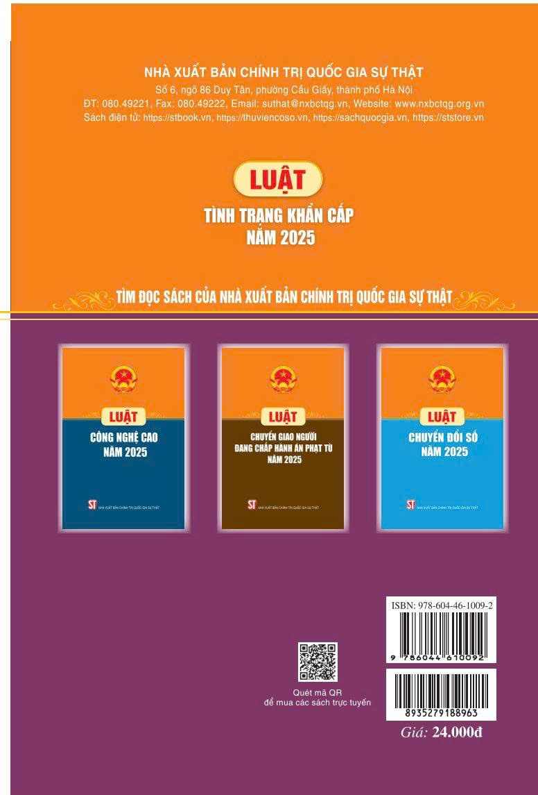 Luật Tình trạng khẩn cấp năm 2025