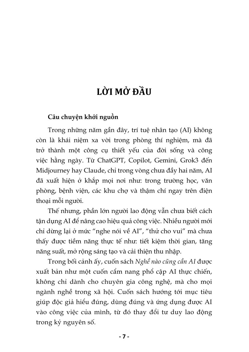 Nghề nào cũng cần AI