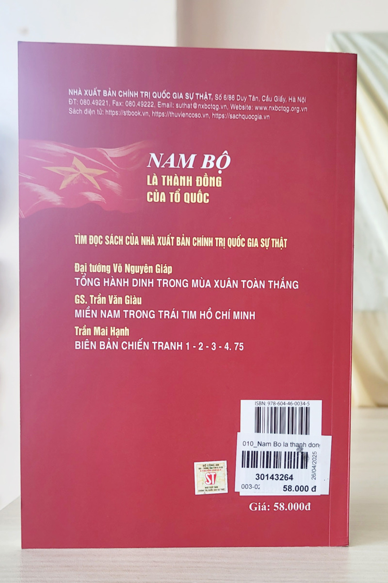 Nam Bộ là Thành đồng của Tổ quốc