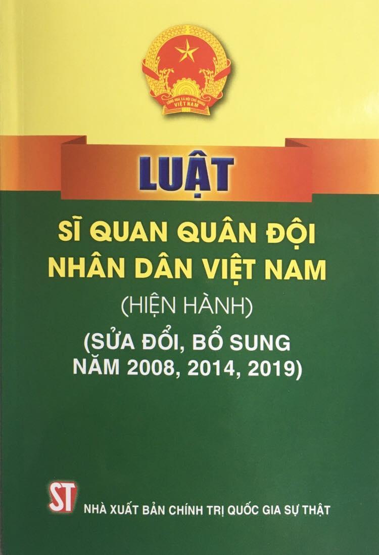Luật sĩ quan quân đội nhân dân Việt Nam (hiện hành) (Sửa đổi, bổ sung năm 2008, 2014, 2019)