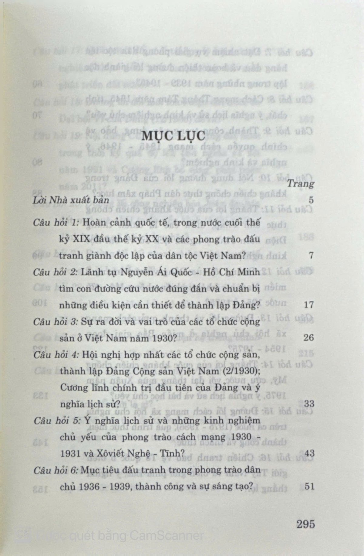 Hỏi - đáp môn Lịch sử Đảng Cộng sản Việt Nam (Dành cho bậc đại học hệ chuyên và không chuyên lý luận chính trị)