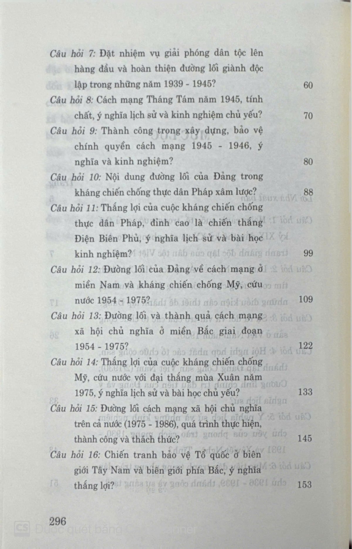 Hỏi - đáp môn Lịch sử Đảng Cộng sản Việt Nam (Dành cho bậc đại học hệ chuyên và không chuyên lý luận chính trị)