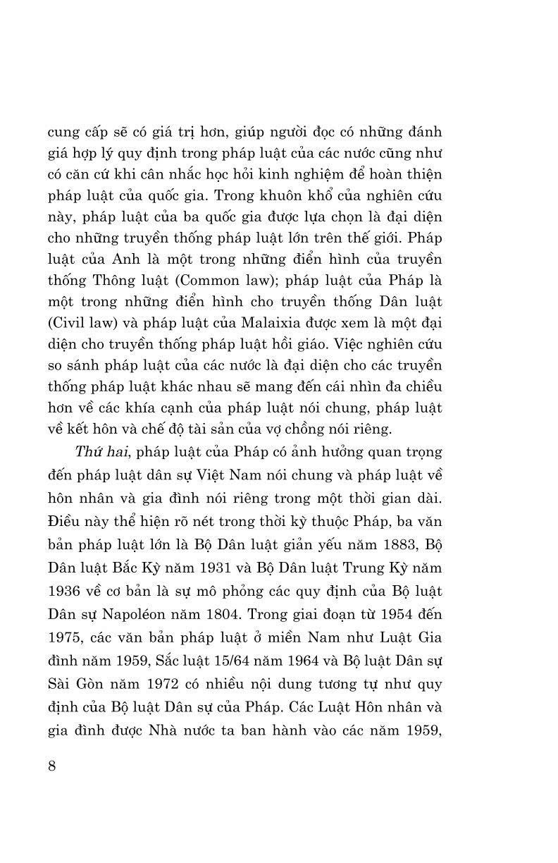Kết hôn và chế độ tài sản của vợ chồng trong pháp luật một số nước và kinh nghiệm trong việc hoàn thiện pháp luật tại Việt Nam