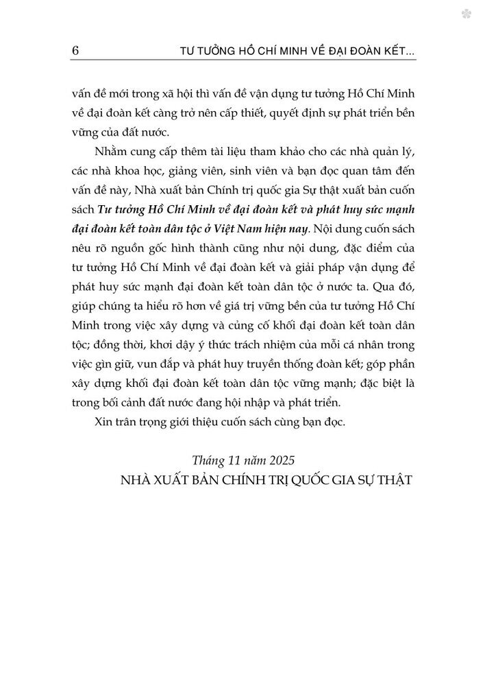 Tư tưởng Hồ Chí Minh về đại đoàn kết và phát huy sức mạnh đại đoàn kết toàn dân tộc ở Việt Nam hiện nay