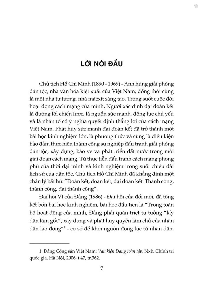 Tư tưởng Hồ Chí Minh về đại đoàn kết và phát huy sức mạnh đại đoàn kết toàn dân tộc ở Việt Nam hiện nay