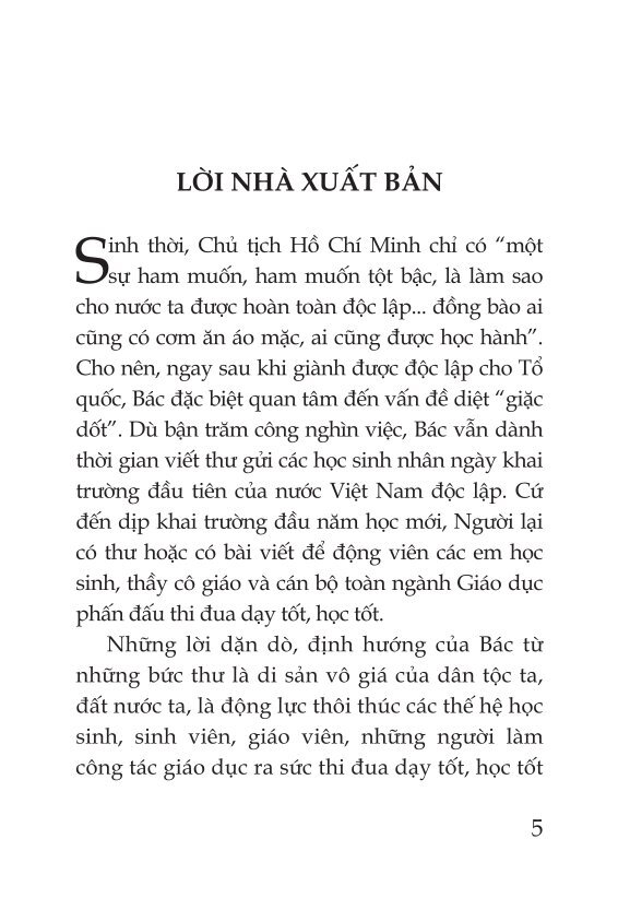 Những bức thư của Bác Hồ nhân dịp đầu năm học mới (Xuất bản lần thứ hai)