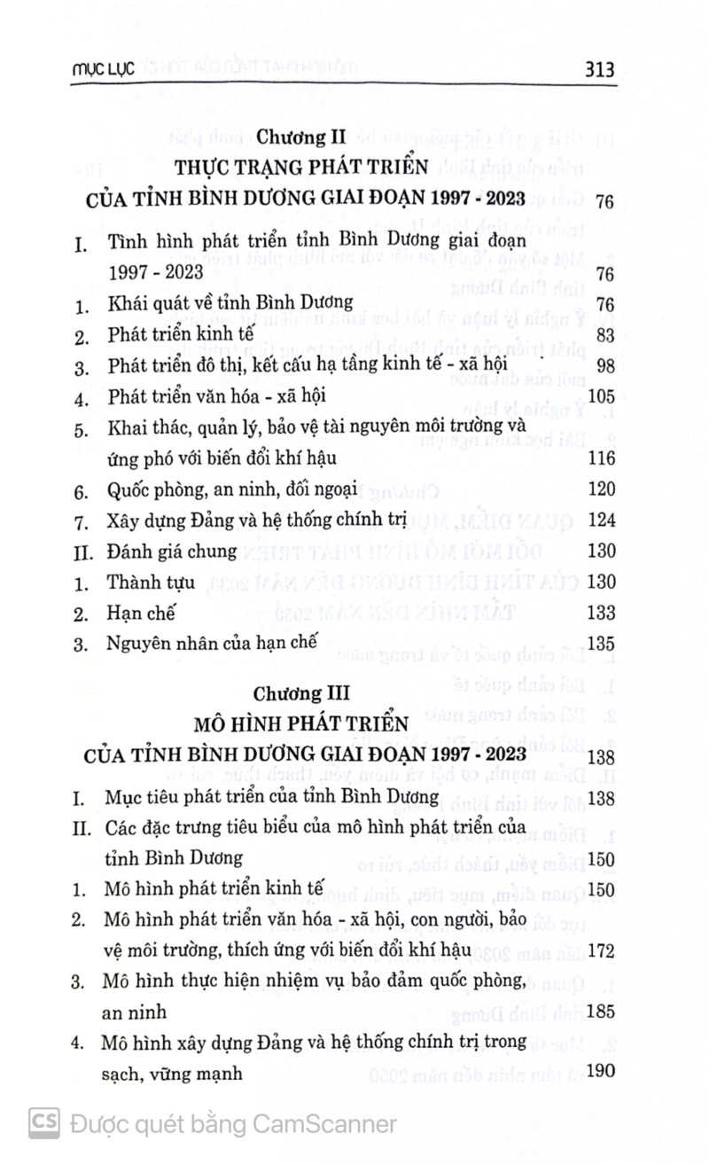 Mô hình phát triển của tỉnh Bình Dương trong công cuộc đổi mới đất nước và tầm nhìn định hướng đến năm 2050 (Sách chuyên khảo)