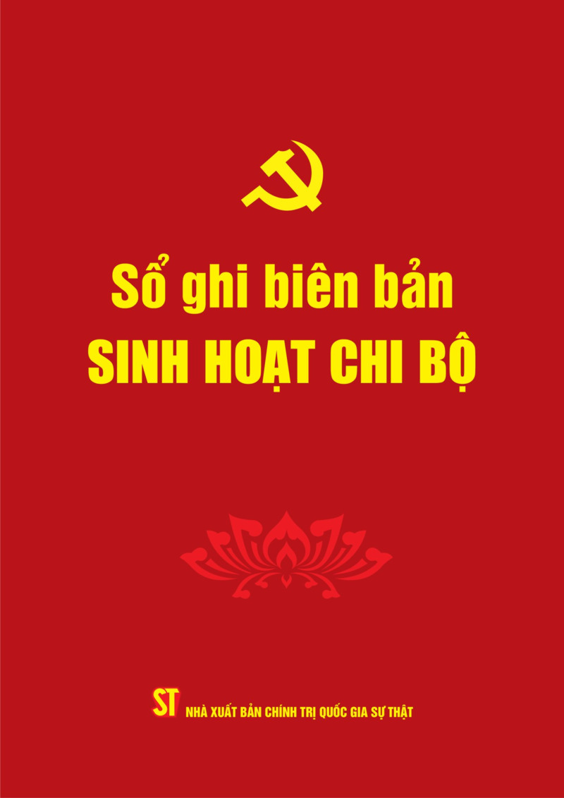 Sổ ghi biên bản sinh hoạt chi bộ (180 trang)