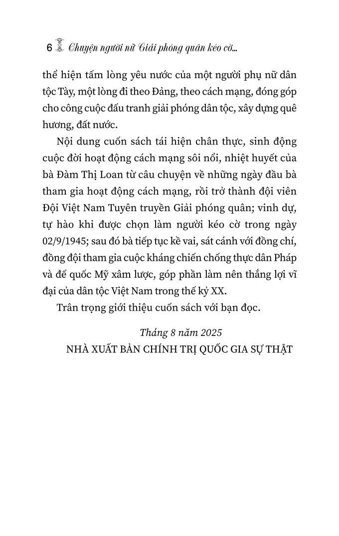 Chuyện người nữ Giải phóng quân kéo cờ trong Ngày Độc lập