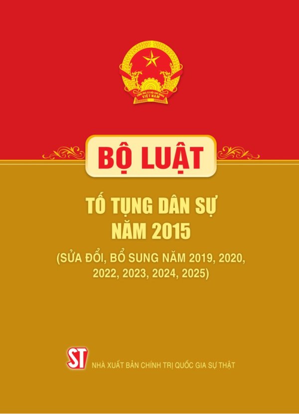 Bộ luật Tố tụng dân sự năm 2015 (Sửa đổi, bổ sung năm 2019, 2020, 2022, 2023, 2024, 2025)